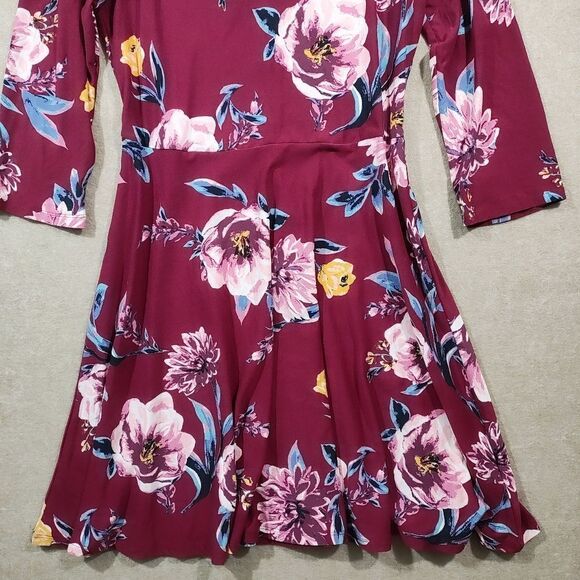 Planet Gold Juniors Floral A-line Dress #4 - Picture 3 of 5
